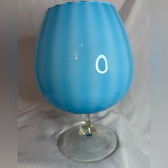 Teal and white Vintage Impoli Brandy snifter - Picture 2 of 3